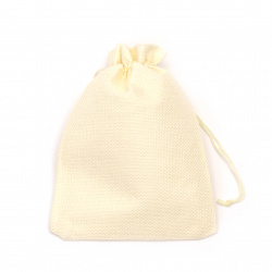 Burlap Drawstring Gift Bag / 15x20 cm / Cream