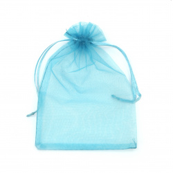 Organza Gift Bag with Drawstring / 10x15 cm / Sky Blue