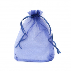 Jewelry Gift Bag Made of Organza / 13x18 cm / Blue