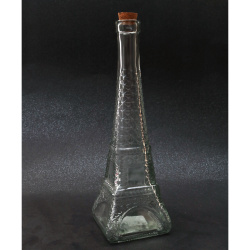 Glass Bottle Eiffel Tower with Cork Stopper 85x280 mm 