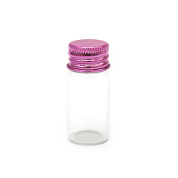 Glass Jar 22x50 Mm With Purple Metal Lid