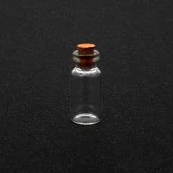 Glass Jar 16x35 mm with Cork Stopper