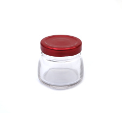 Glass Jar 70x60 mm with Red Metal Lid