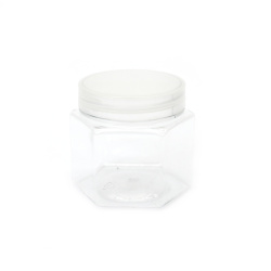 Plastic Jar 60x66 mm with Cap,   Opening: 50 mm with