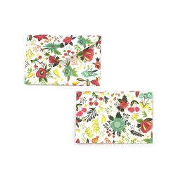 Mini Envelope with Flower Design 11x7.5 cm - 10 pieces