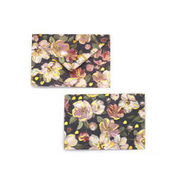 Mini Envelope with Flower Design 11x7.5 cm - 10 pieces