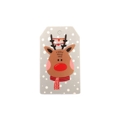 Cardboard Hang Tags for Christmas / 45x75 mm - 6 pieces