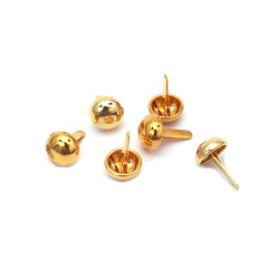 Metal Brads, 6x13 mm, for Decoration and Scrapbooking, Gold Color - 20 pieces