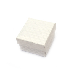 Кутия за бижута 5x5 см бяла
