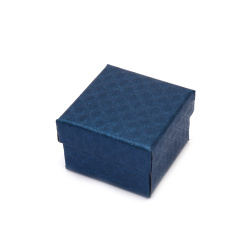 Cutie de bijuterii 5x5 cm albastru închis
