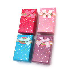 Colorful Jewelry Gift Box with Ribbon / 5x8 cm / ASSORTED