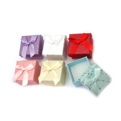 Jewelry Gift Box, 5x5 cm, Different Colors - 24 pieces