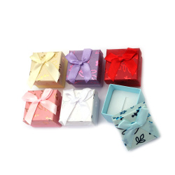 Jewelry Gift Box, 5x5 cm, Different Colors - 24 pieces