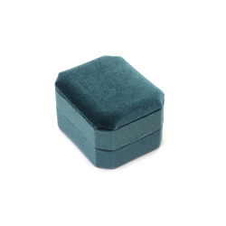 Velvet Jewelry Gift Box 6x7.5x4.5 cm, Color: Turquoise