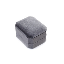 Velvet Jewelry Gift Box 6x7.5x4.5 cm, Color: Gray