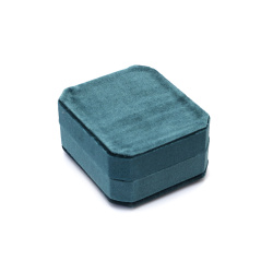 Velvet Jewelry Gift Box 7.5x8.5x4.5 cm, Color: Turquoise