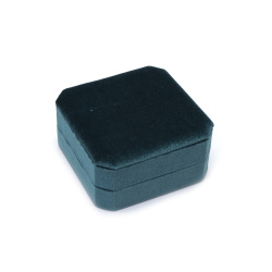 Velvet Jewelry Gift Box 9.5x9.5x5 cm, Color: Turquoise