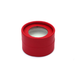 Round Jewelry Box 5.3x3.4 cm, Red