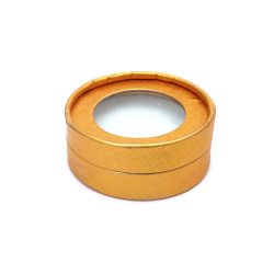 Round Jewelry Box 8x3.5 cm, Gold