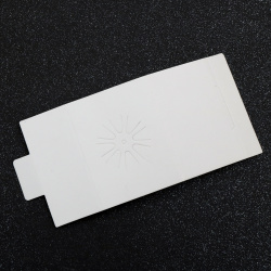 Табелка за маса/тейбъл картичка от картон 8x5x3.5 см бяла