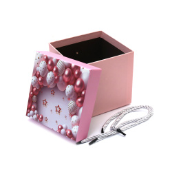 Cutie cadou 13x13x12,8 cm culoare roz