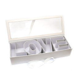 LOVE Gift Box / 56x20x10 cm / White