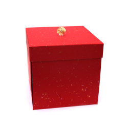 Cutie explozivă de lux 19,5x19,5x18,5 cm pe patru niveluri, culoare roșie