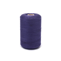 Mercerized Thread 100% Cotton,  20 Tex x 2, Dark Purple Color - 1000 meters