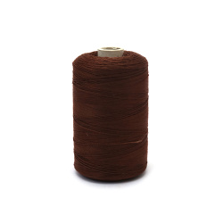 Mercerized Thread 100% Cotton,  20 Tex x 2, Brown Color - 1000 meters