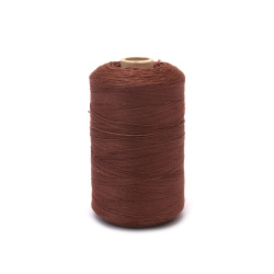 Mercerized Thread 100% Cotton,  20 Tex x 2, Light Brown Color - 1000 meters