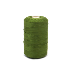 Mercerized Thread 100% Cotton,  20 Tex x 2, Green Color - 1000 meters