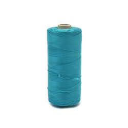 Mercerized Thread 100% Cotton,  20 Tex x 2, Turquoise Color - 1000 meters