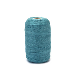 Mercerized Thread 100% Cotton,  20 Tex x 2, Blue Color - 1000 meters