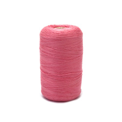 Mercerized Thread 100% Cotton,  20 Tex x 2, Pink Color - 1000 meters