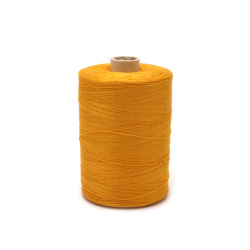 Mercerized Thread 100% Cotton,  20 Tex x 2, Yellow Color - 1000 meters