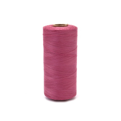 Mercerized Thread 100% Cotton,  20 Tex x 2, Dark Pink Color - 1000 meters