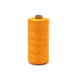Mercerized Thread 100% Cotton,  20 Tex x 2, Dark Yellow Color - 1000 meters