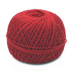 Cotton yarn for handmade clothes and accessories  1.4 mm -100 grams-380 meters Red