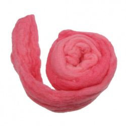 YARN WOOL felt tape for handmade clothes and accessories coral color -50 grams ~ 1.8 meters