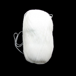 White Acrylic Yarn CLASSIC / 350 meters - 100 g