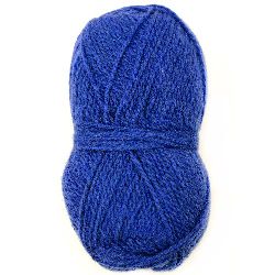 Woolen yarn for handmade clothes and accessories blue dark 100 grams -170 meters