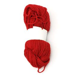 Yarn 2 mm red -47 grams ~ 95 meters