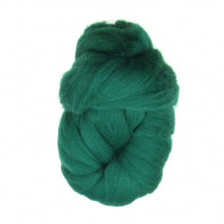 wool yarn for handmade clothes and accessories  green 100 grams -4 meters