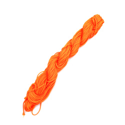 Κορδόνι πολυεστέρα 1 mm πορτοκαλί ηλεκτρίκ ~ 23 μέτρα