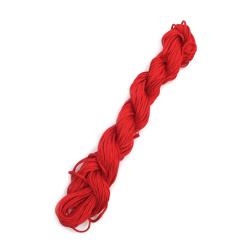 Polyester jewellery cord1 mm red ~ 23 meters
