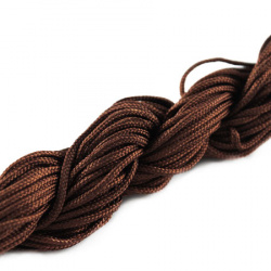 Cord polyester 1 mm brown dark ~ 23 meters