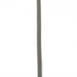 Cablu de mătase 5x3 mm Habotai culoare gri deschis -1 metru