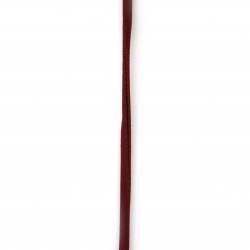 Копринен шнур 5x3 мм Habotai цвят бордо -1 метър