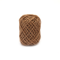 Natural Twisted Cord Twine / 2 mm, 3 Layers - 10 meters