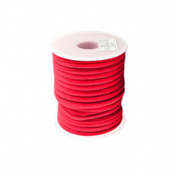 Silk cord 5x3 mm Habotai color red -1 meter